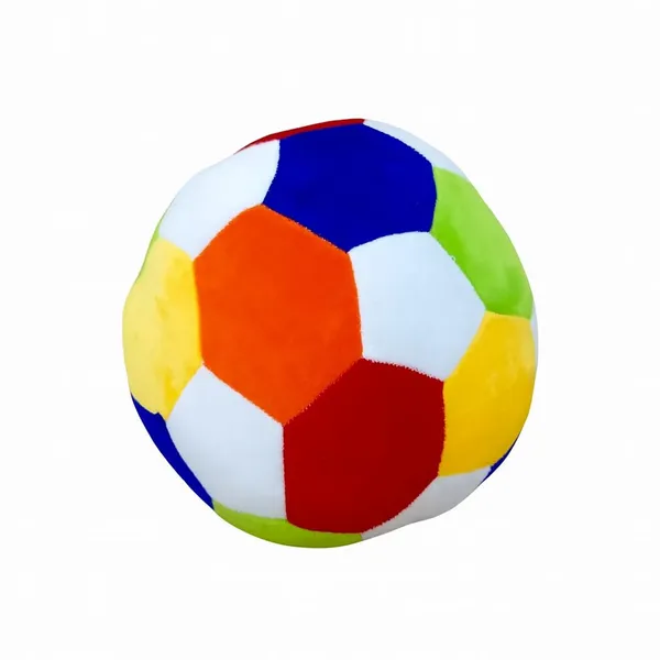 Multicolour_Hexagon_Pattern_Soft_Plush_Soccer_Ball_Indoor_Play_Toy_(20_Cm)