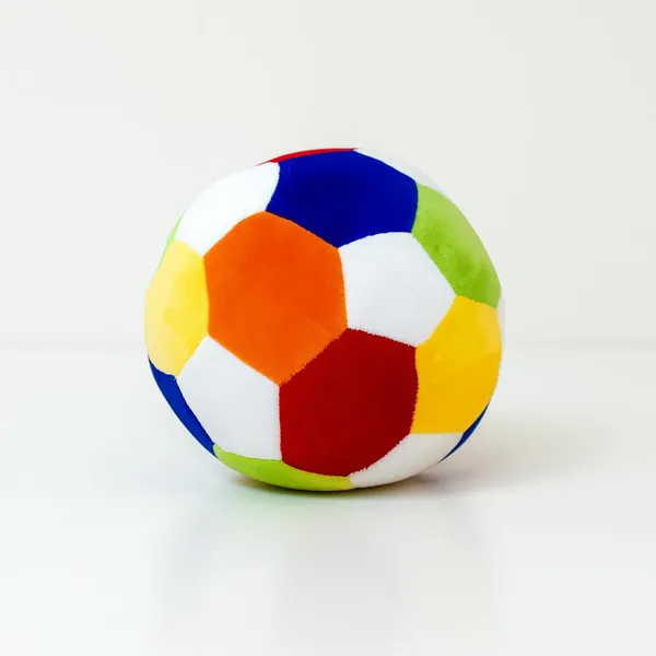 Multicolour_Hexagon_Pattern_Soft_Plush_Soccer_Ball_Indoor_Play_Toy_(20_Cm)
