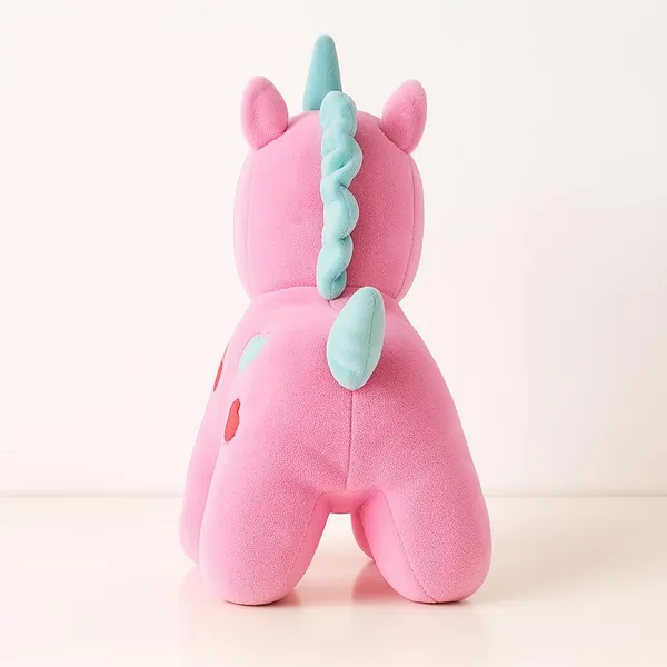 Pink_&_Mint_Heart_Pattern_Plush_Unicorn_Stuffed_Animal_Soft_Baby_Toy_(30_Cm)