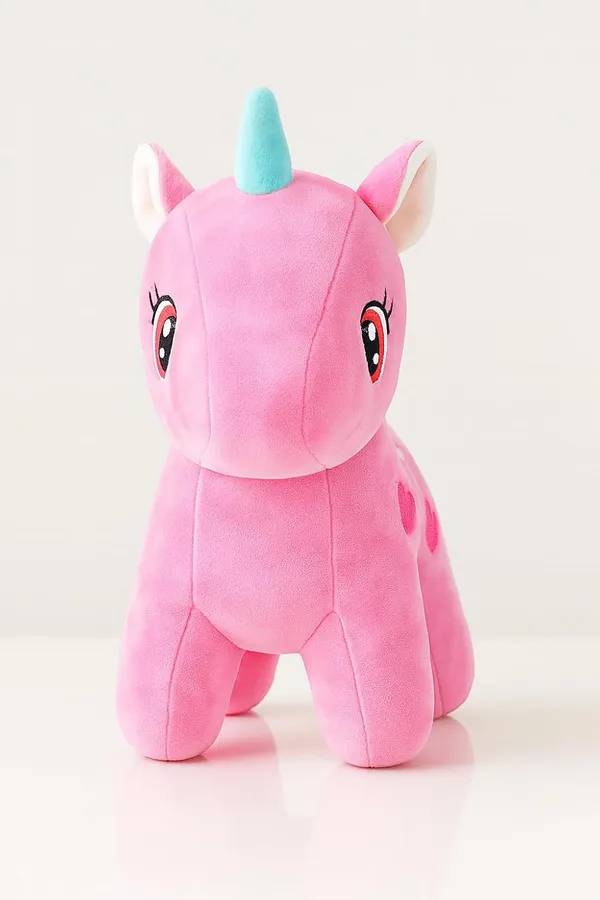 Pink_&_Mint_Heart_Pattern_Plush_Unicorn_Stuffed_Animal_Soft_Baby_Toy_(30_Cm)