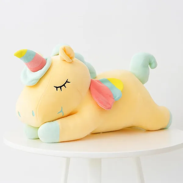 Yellow_&_Mint_Green_Cute_Unicorn_Plush_Pillow,_Soft_Stuffed_Animal_Toy,_Decorative_Cushion_(40_Cm)
