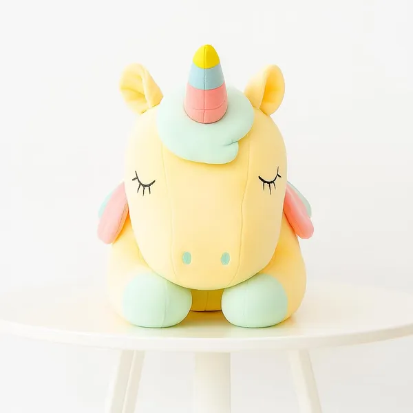 Yellow_&_Mint_Green_Cute_Unicorn_Plush_Pillow,_Soft_Stuffed_Animal_Toy,_Decorative_Cushion_(40_Cm)