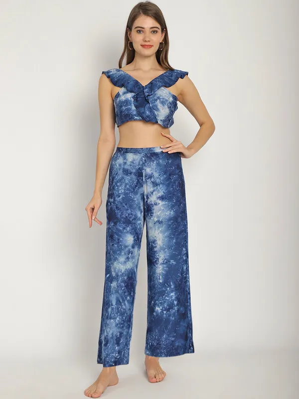 Blue_Tie_&_Dye_Printed_Frill_Top_&_Pants_Set