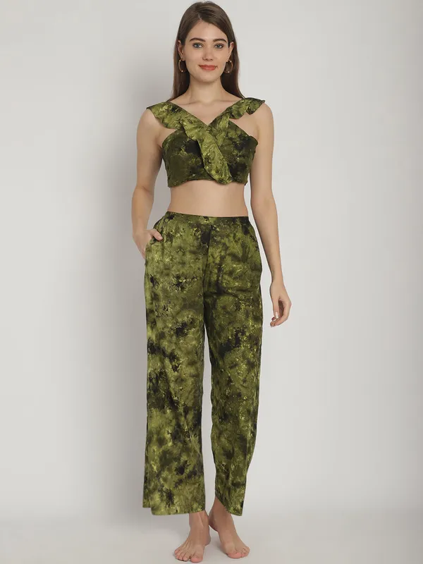 Green_Tie_&_Dye_Printed_Frill_Top_&_Pants