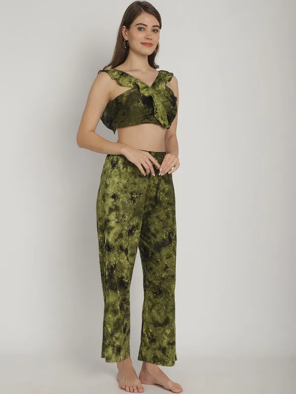 Green_Tie_&_Dye_Printed_Frill_Top_&_Pants