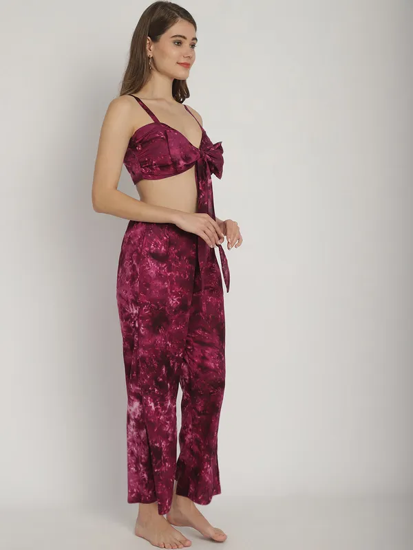 Wine_Tie_&_Dye_Printed_Top_&_Pants_Set