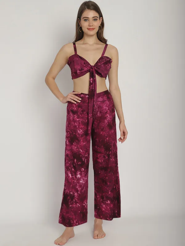 Wine_Tie_&_Dye_Printed_Top_&_Pants_Set