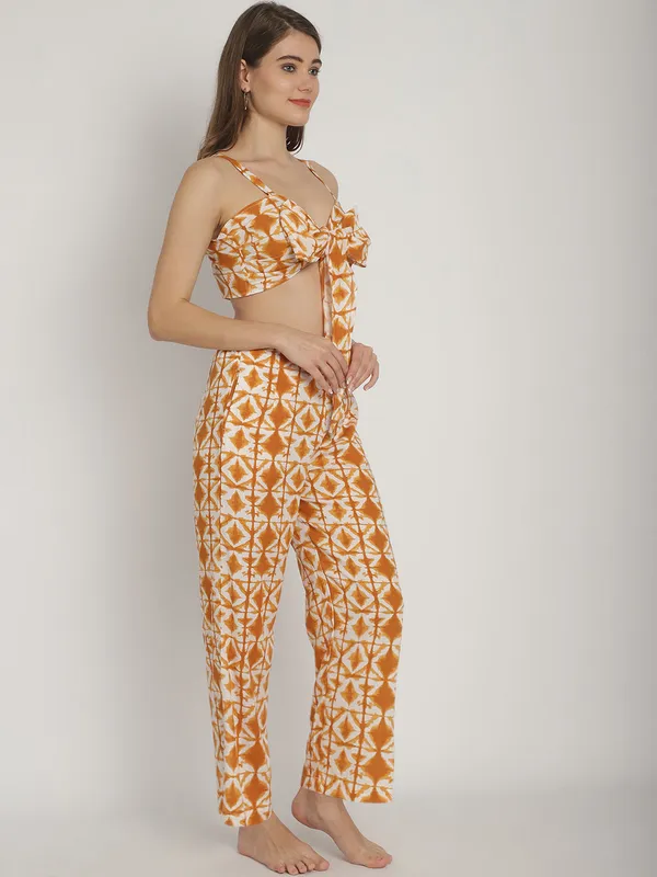 Mustard_Geometric_Top_&_Pants_For_Women