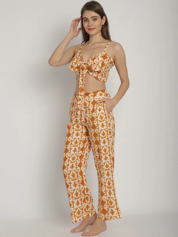 Mustard_Geometric_Top_&_Pants_For_Women