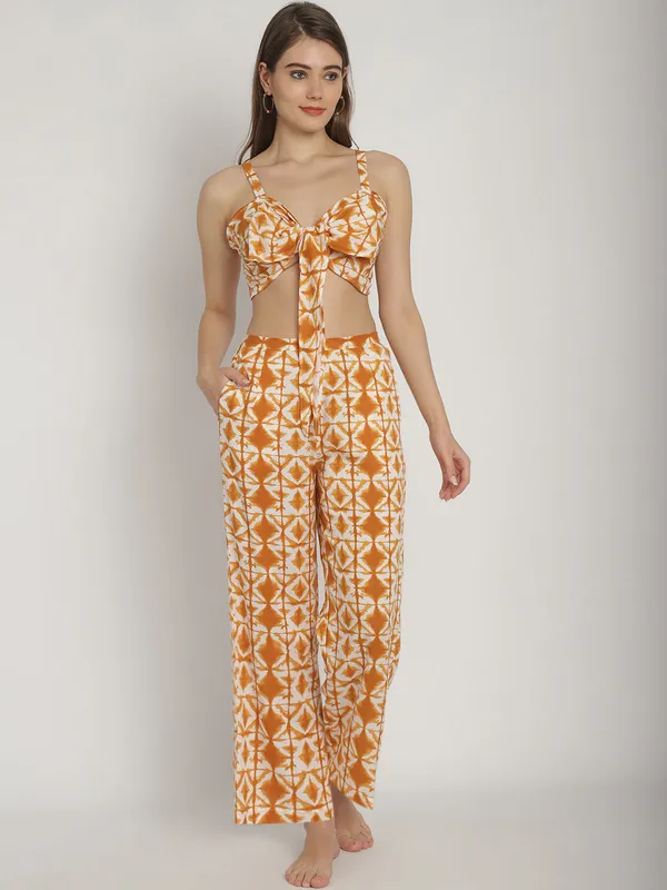 Mustard_Geometric_Top_&_Pants_For_Women