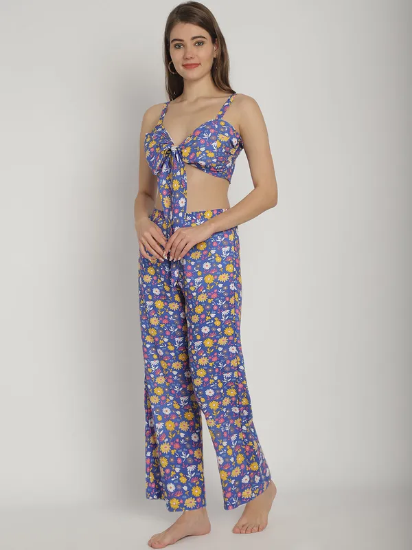 Blue_Floral_Tie_Up_Top_&_Pants_Set