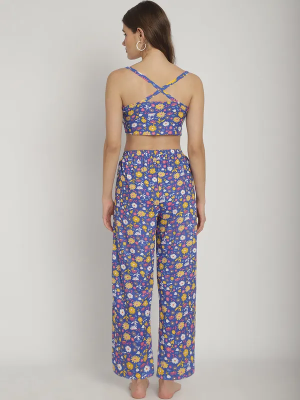 Blue_Floral_Tie_Up_Top_&_Pants_Set