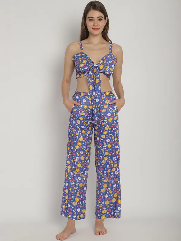 Blue_Floral_Tie_Up_Top_&_Pants_Set