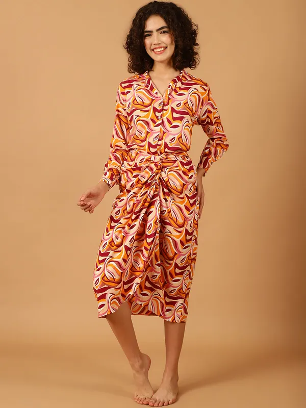 Peach_Abstract_Printed_Vacation_Wear_Set