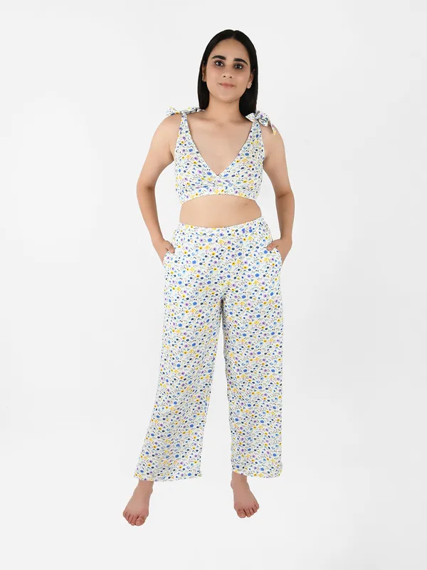 White_Floral_Printed_Co-Ord_Set_For_Women