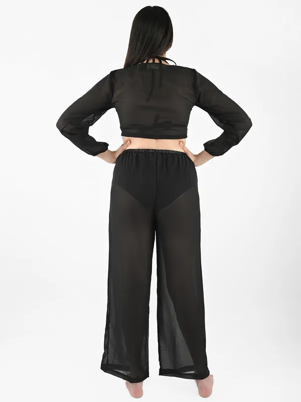 Black_Solid_Cover-Up_Co-Ord_Set_For_Women