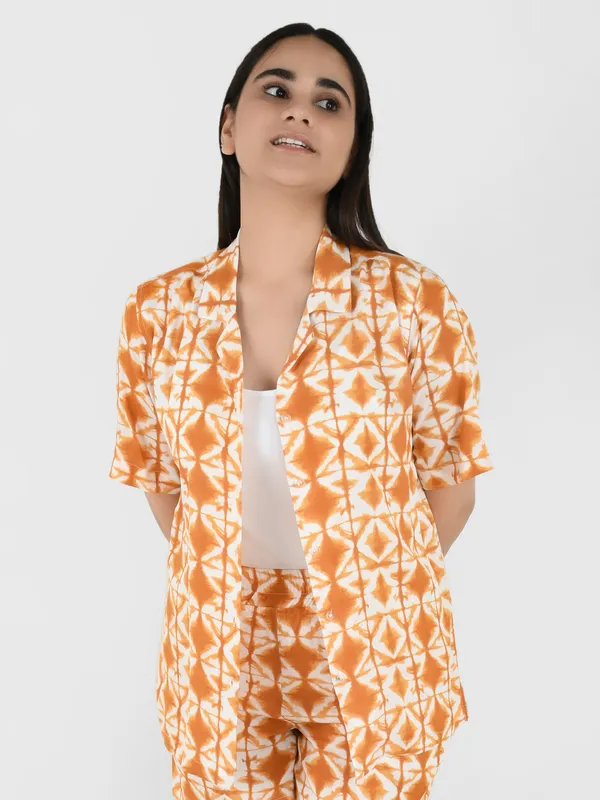 Mustard_Geometric_Printed_Cover_Up_Co-Ord_Set__For_Women