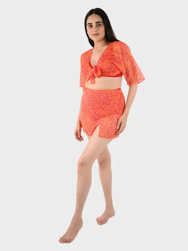 Carroty_Printed_Cover-Up_Co-Ord_Set__For_Women