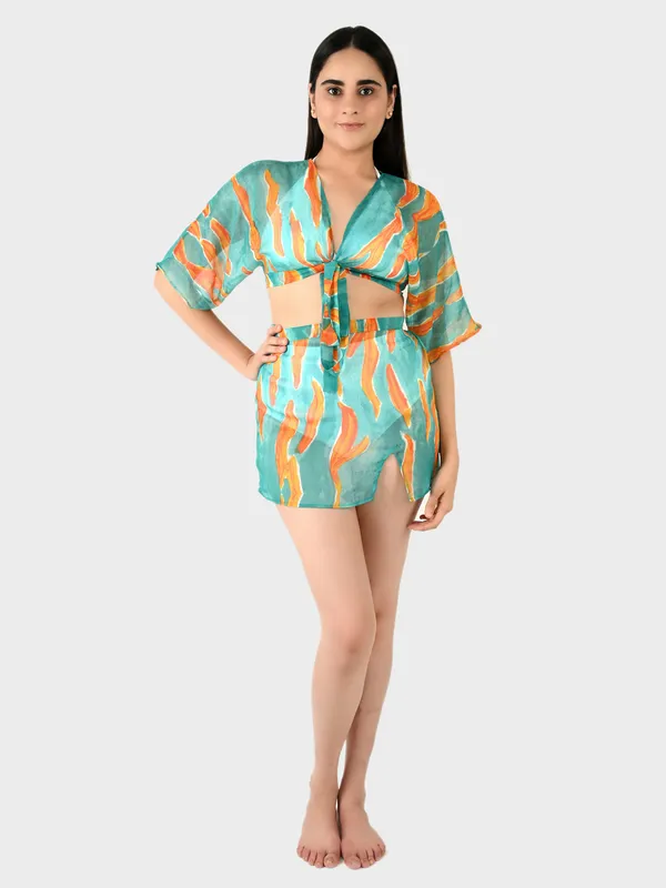 Green_Abstract_Printed_Cover-Up_Co-Ord_Set__For_Women