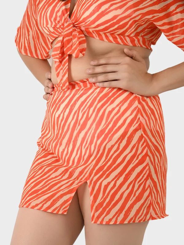 Orange_Abstract_Printed_Cover-Up_Co-Ord_Set__For_Women