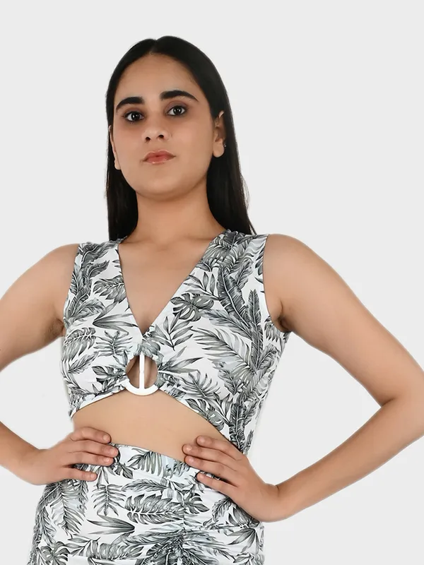 Grey_Tropical_Printed_Top_&_Front_Tie-Up_Skirt_Set_for_Women