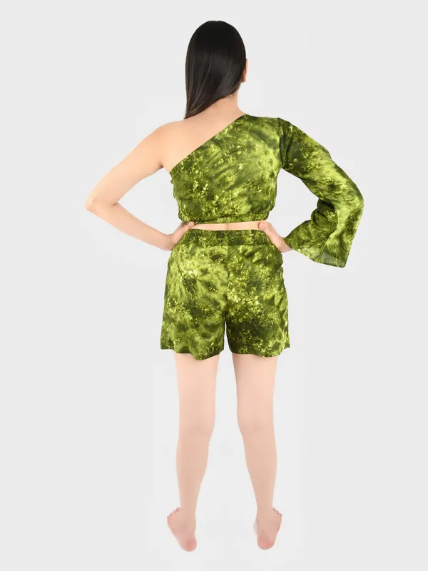 Green_Tie_&_Dye_Top_With_Shorts__For_Women