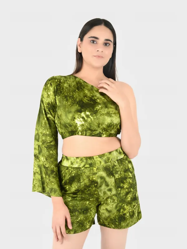 Green_Tie_&_Dye_Top_With_Shorts__For_Women