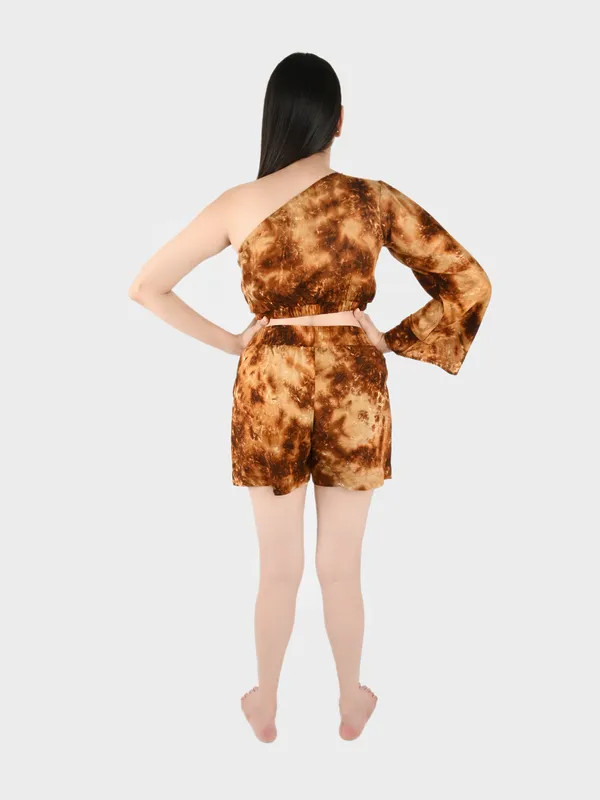 Brown_Tie_&_Dye_Top_With_Shorts_Set_For_Women