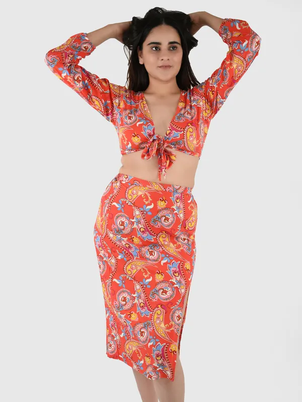 Red_Paisley_Printed_Top_&_Skirt