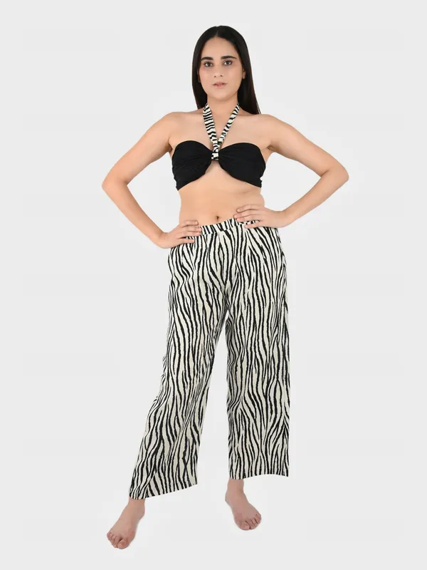 Black_&_White_Zebra_Halter_Crop_Top_&_Pants__For_Women