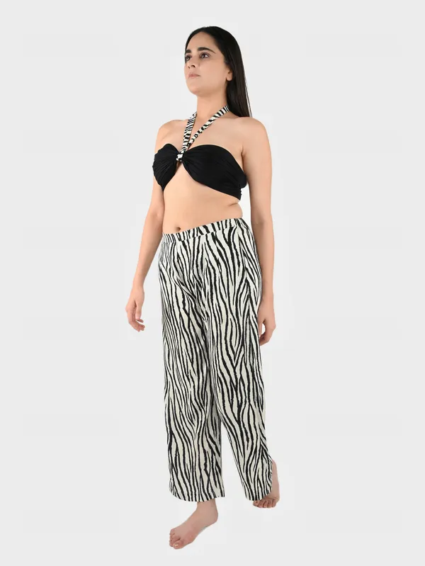 Black_&_White_Zebra_Halter_Crop_Top_&_Pants__For_Women