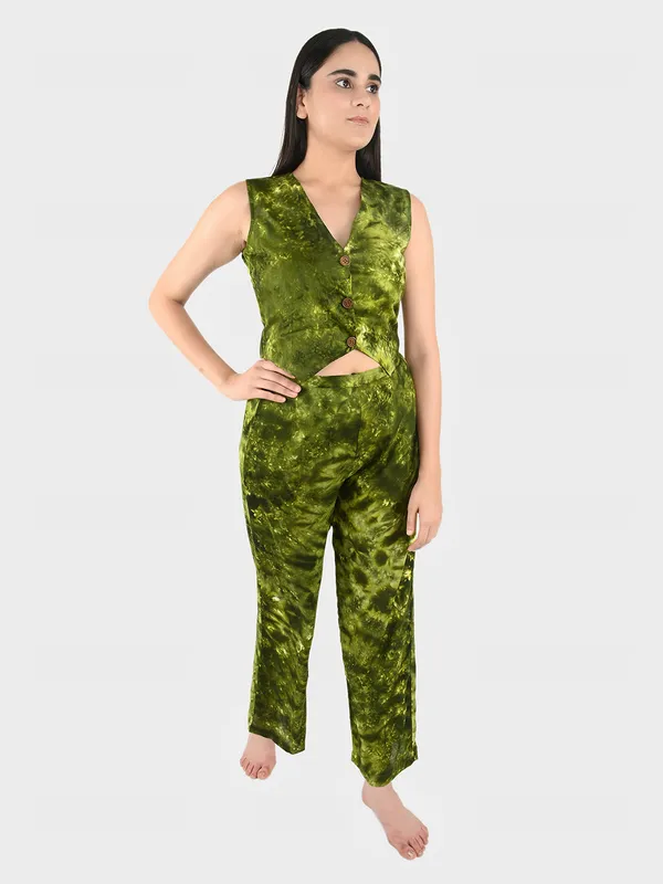 Green_Tie_&_Dye_Waist_Coat_Top_&_Pants