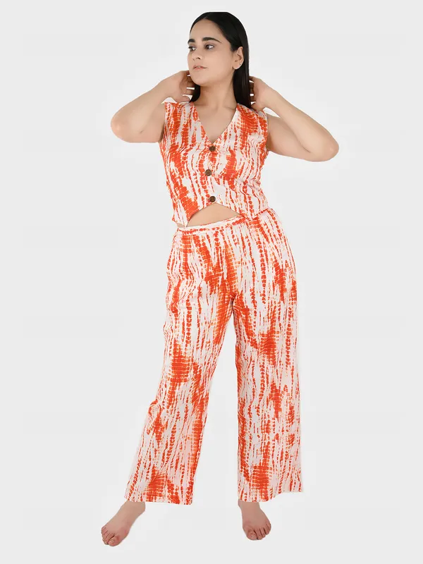 Orange_Tie_&_Dye_Waist_Coat_Top_&_Pants