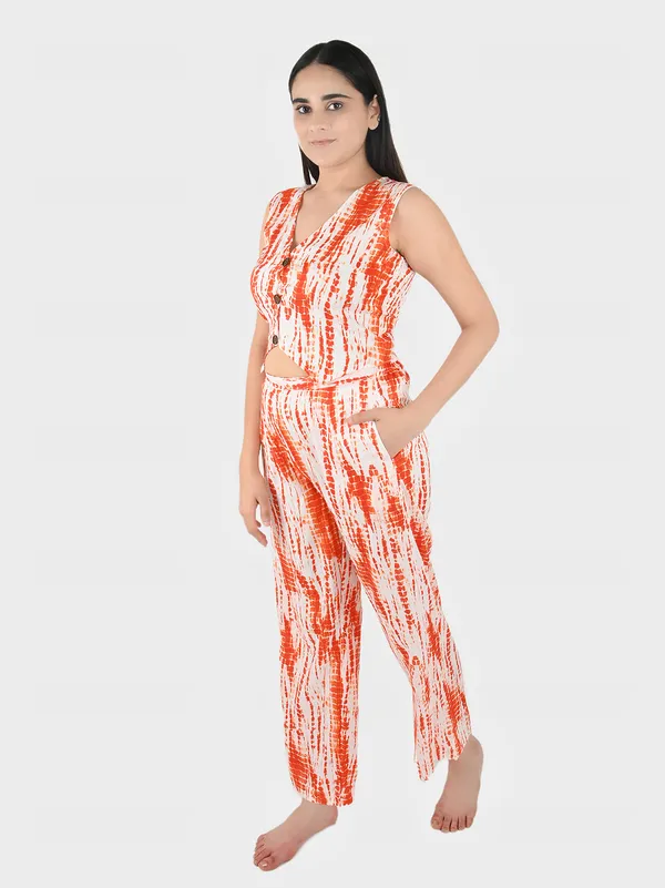Orange_Tie_&_Dye_Waist_Coat_Top_&_Pants