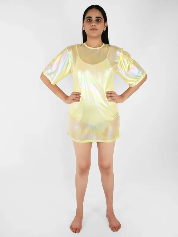Rainbow_Yellow_Cover-Up_Short_Dress_for_Women