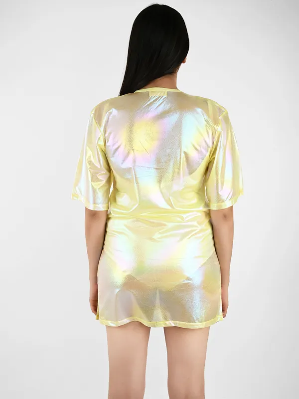 Rainbow_Yellow_Cover-Up_Short_Dress_for_Women