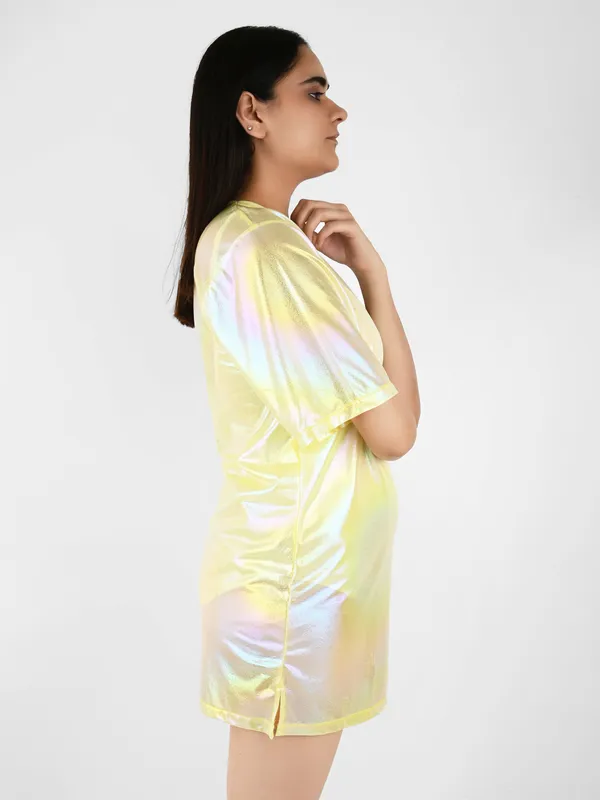 Rainbow_Yellow_Cover-Up_Short_Dress_for_Women