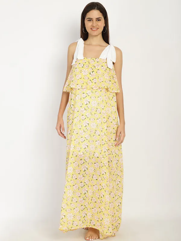 Yellow_Floral_Printed_Maxi_Frill_Dress_for_Women