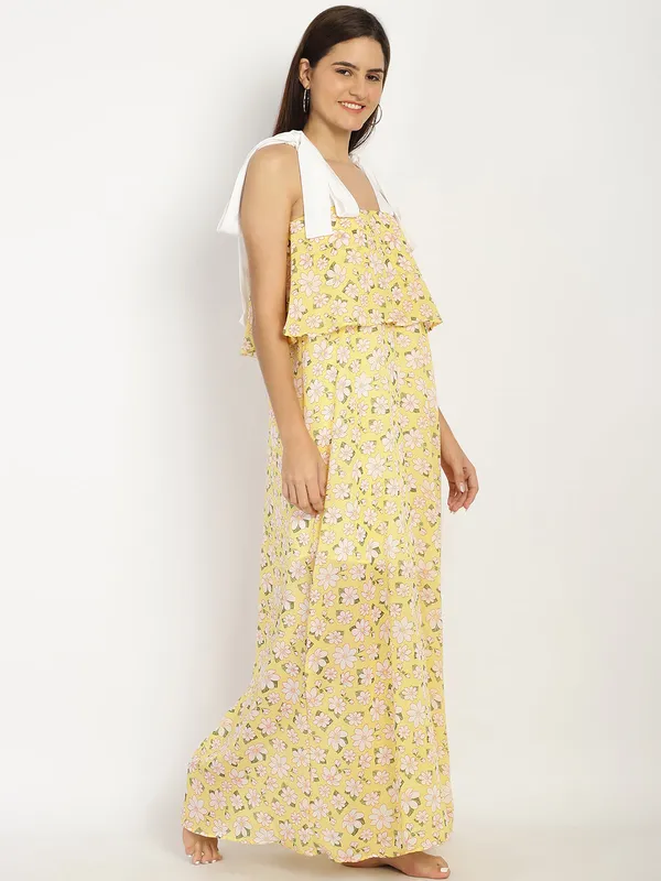 Yellow_Floral_Printed_Maxi_Frill_Dress_for_Women