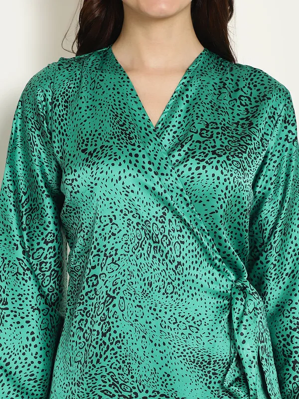 Green_Printed_Wrap_Around_Dress_for_Women