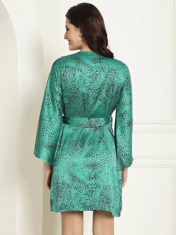 Green_Printed_Wrap_Around_Dress_for_Women