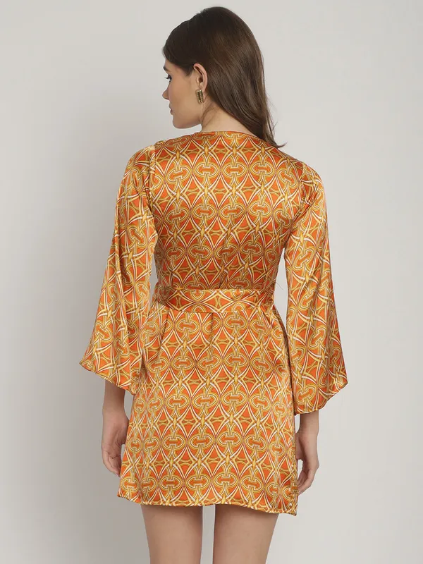 Mustard_Satin_Printed_Wrap_Around_Dress_for_Women
