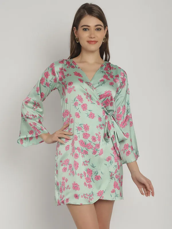 Green_Floral_Printed_Wrap_Around_Dress_for_Women