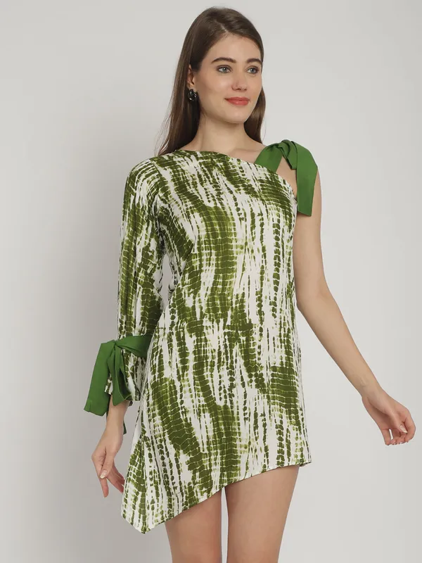 Olive_Tie_&_Dye_Printed_One_Shoulder_Dress_for_Women