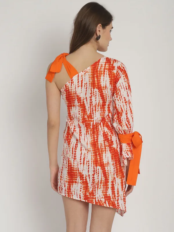 Orange_Tie_&_Dye_Printed_One_Shoulder_Dress_for_Women