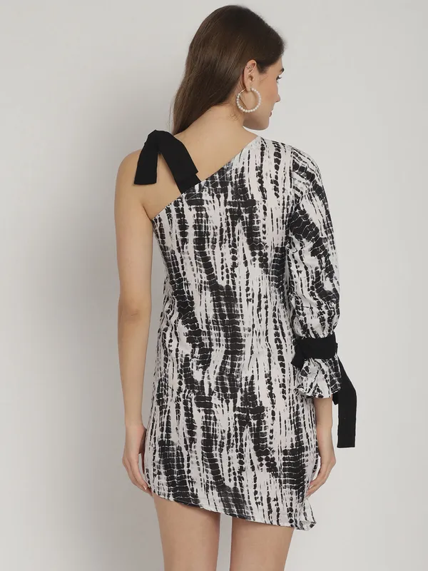 Black_Tie_&_Dye_Printed_One-Shoulder_Dress_for_Women