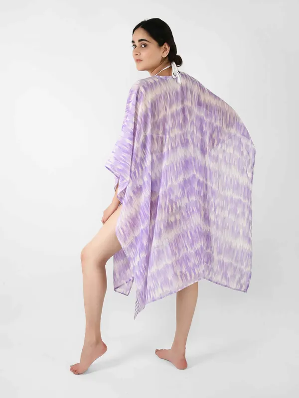 Lavender_Stroke_Printed_Poncho_Cover-Up_Kaftan_for_Women