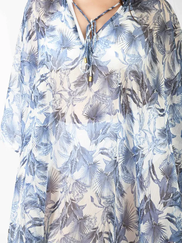 Blue_Leaf_Printed_Poncho_Cover-Up_Kaftan_for_Women