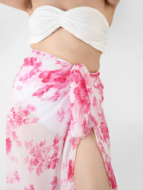 Pink_&_White_Printed_Long_Sarong_for_Women