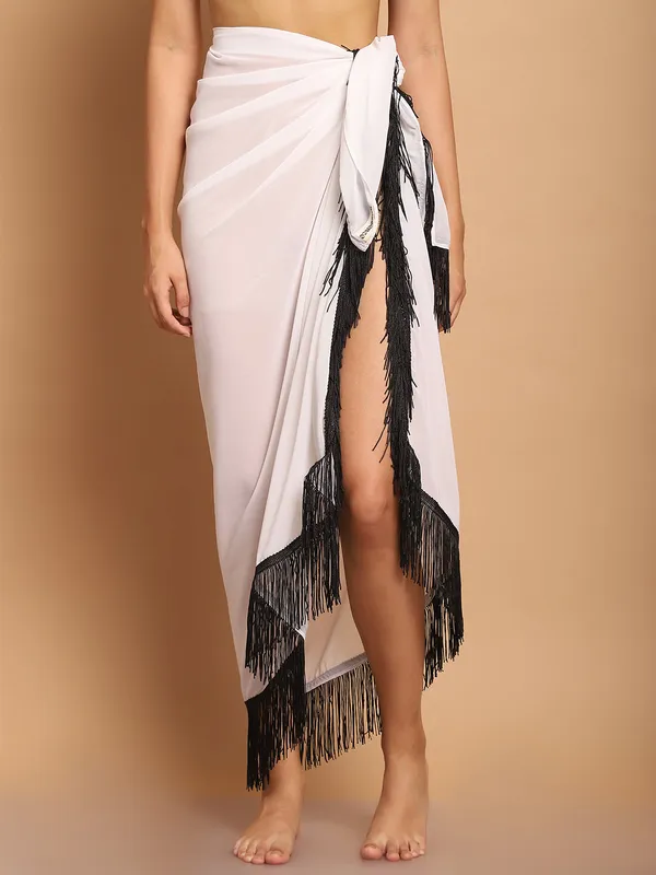 White_Sarong_for_Women_With_Black_Fringes_for_Women